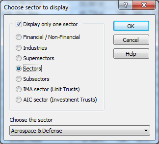 ShareScope: Choose sector to display