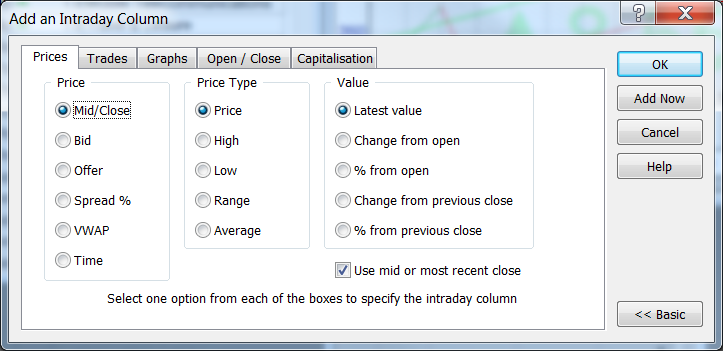 ShareScope: add intraday risers and fallers column